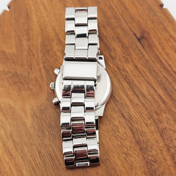 Valletta Unisex Multifunction Watch Silver Tone Link Blue Multidial IF162 - Picture 5 of 7